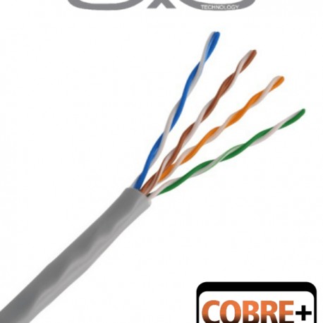 OUTP5ECCA100G Bobina de Cable UTP Cat5e/ 100 Metros/ CCA/ Color Gris