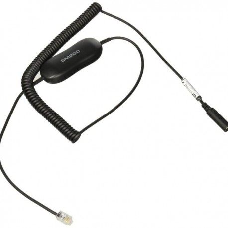 GN-1200-C Jabra GN1200 cable enroscado con conexión QD y RJ-9